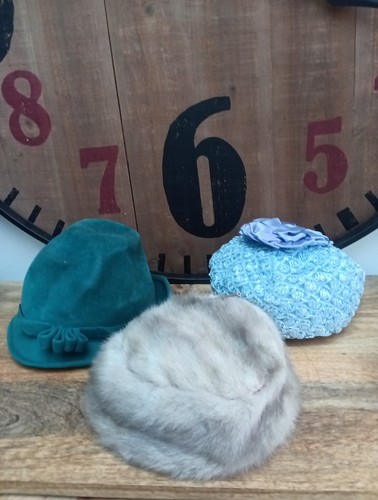 Three vintage hats 1940 - three,