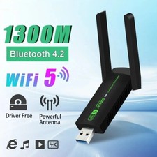 1300Mbps USB WIFI Adapter Wireless Network Dongle Dual Band 5G Bluetooth