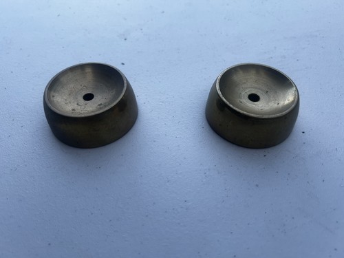 End caps polished - 2, brass