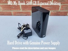 WD My Book 500 GB External Desktop Hard Drive with Genuine Power Supply Tested