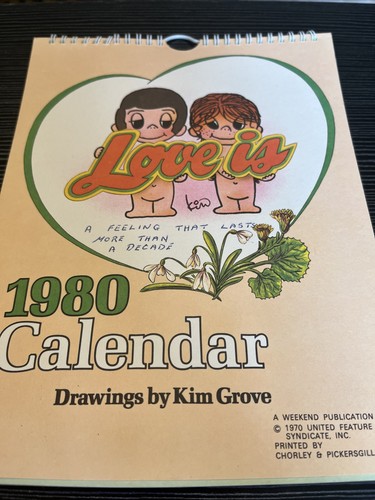 Vintage love calendar - is,