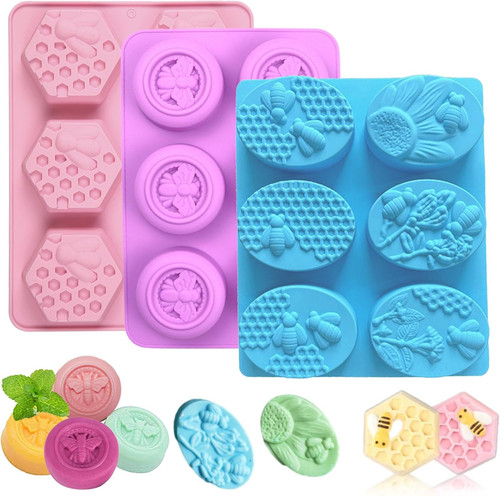 Pack bee soap molds silicone - pack,