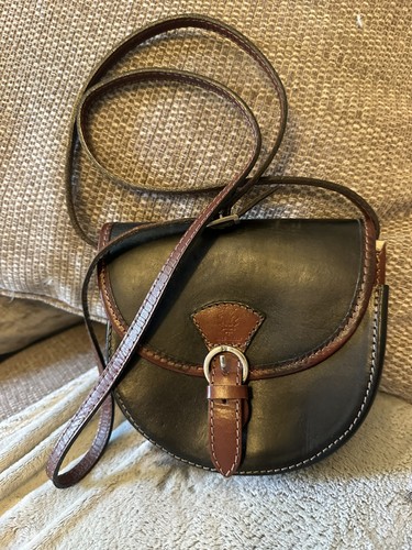 Italian leather saddle bag - italian,