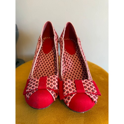 Ruby shoo red and white - red, bow