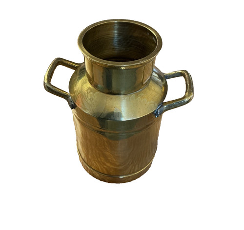 Vintage small brass milk churn - small,