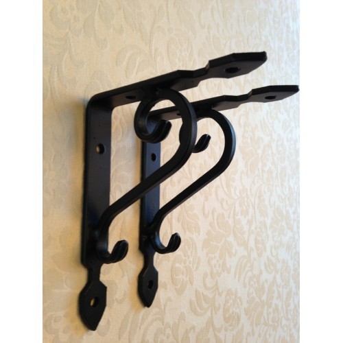 Pair wrought iron shelf - pair,