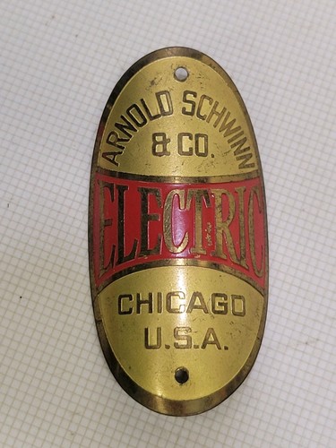 Nos schwinn electric headbadge - electric,