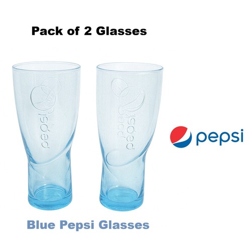 Blue pepsi glasses - glasses, (2pcs)
