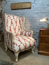 French High Back Wing Chair