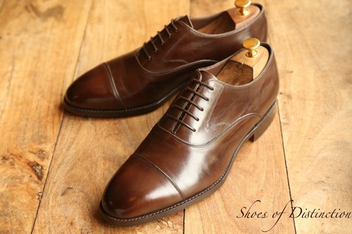 Barker brown leather oxford - brown,