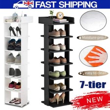 7 Tier Tall Wooden Shoe Rack Storage Shelf Unit Cabinet Organiser Footwear Stand
