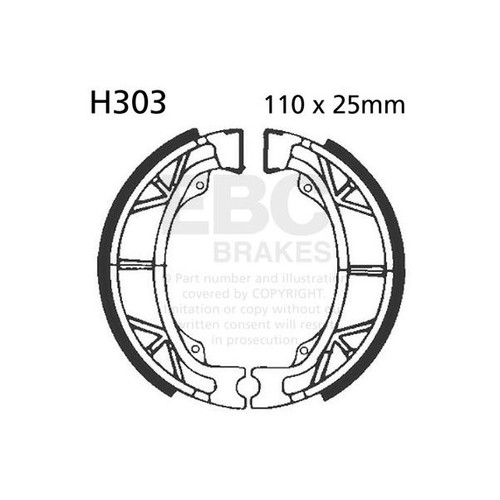 Ebc brake shoe set rear - brake,