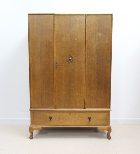 Vintage art deco oak - oak, wardrobe