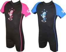 Childs Shorty Wetsuit Seahorse Shortie Boys Girls Kids Childrens Age 5-6 Years