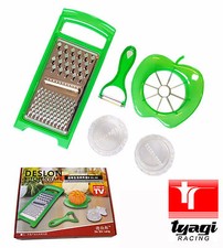 4 PC Vegetables Cheese Slicer Peeler Apple Cutter Cheese Garlic Grinder Kitchen