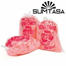 🔥cotton candy floss bags clown bag with ties sugar floss maker supplies