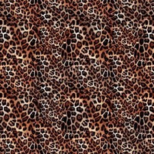 Cotton Fabric - Brown Animal Leopard Digital Print - Craft Fabric Material Metre