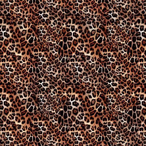 Cotton fabric brown animal - brown,