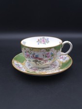 Minton Green Cockatrice Breakfast Tea Cup and Saucer- First Quality