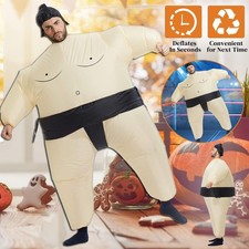 Halloween Sumo Costume Inflatable Sumo Wrestler Costumes Cosplay Suit for Adults