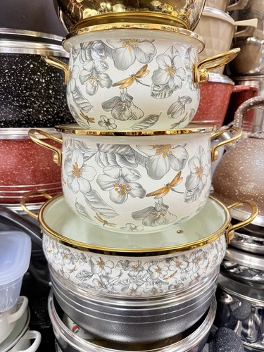 Enamel ware cooking - cooking, pot