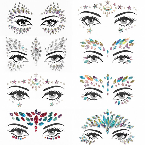 Face gems glitter jewels - glitter,
