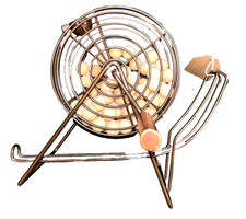 Metal bingo cage tumbler - cage,
