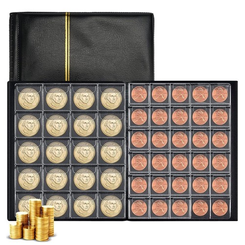 Waterproof black coin album - coin,