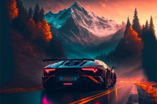 New lamborghini digital art - new,