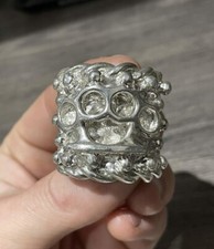 Huge Gents Knuckle Duster 5 Row Keeper Ring