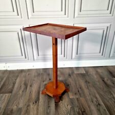 Vintage Telephone Table Tall Rectangular Wooden Night Plant Stand - Pine
