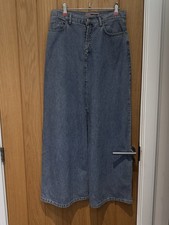 Punky Fish Long Denim Skirt