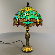 Tiffany Style Table Lamp Handcrafted Art Bedside Light Desk Lamps Stained Glass