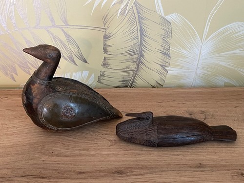 Vintage wooden duck - vintage,