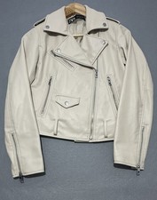 Zara Women's Cream biker faux
