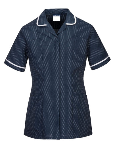 Healthcare navy polka - polka, dot