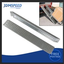 2x Non-Slip Loading Ramps Galvanized Steel 400 kg for Trailers Vans Motorbike