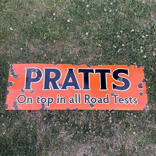 Pratts automobilia enamel - pratts,