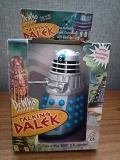 Doctor Who Product Enterprise Talking Dalek 16cm Silver & Blue in Box Sealed