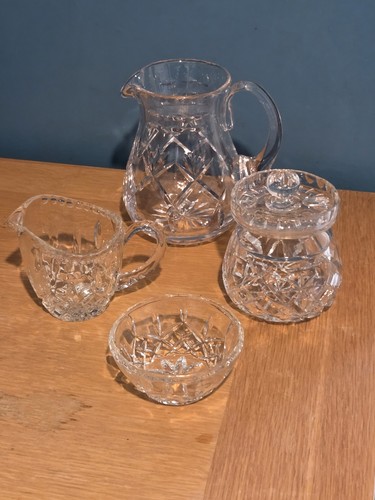 Vintage cut crystal - vintage, 4-piece