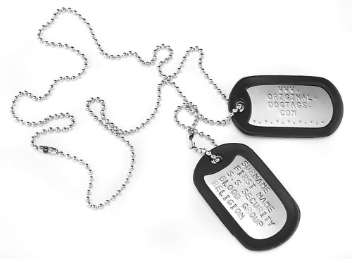 Military dog tags stainless - dog,