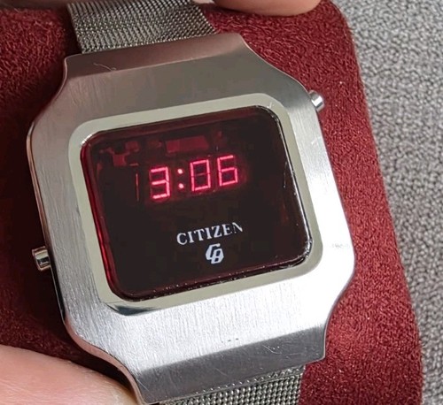 Vintage citizen red led watch - ,