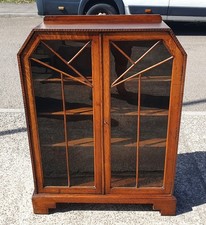 ART DECO SOLID OAK BOOKCASE /