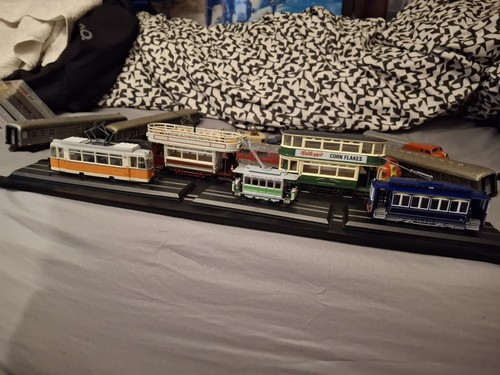 Job lot model trams - lot, diecast