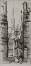 Caroline Armington, Canadian (1895-1937) "RUE des CHANTRES, PARIS" etching