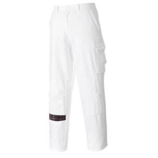 PAINTERS TROUSERS,WHITE,DECORATORS,PAINTING,DIY,KNEE PAD POCKETS,PROFESSIONAL