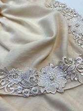 Floral Embroidered Scarf With