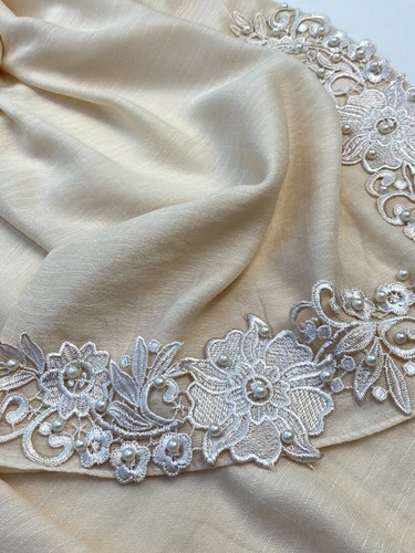 Floral embroidered scarf with - scarf,