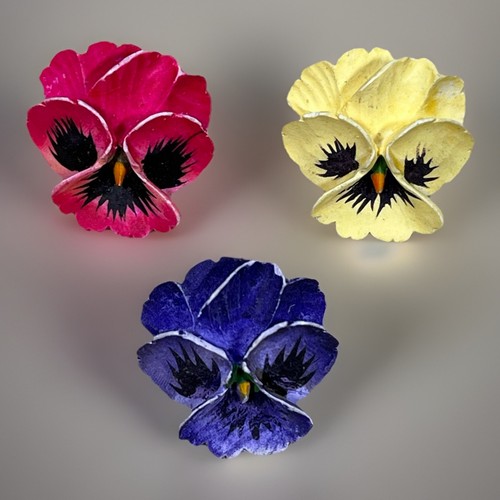 Set vintage pansy - 3, violet