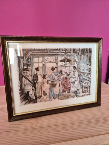 Vintage anton pieck print the - vintage,